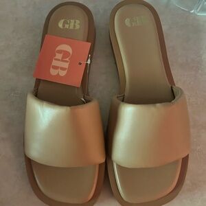 Gianni Bini Women's Cream Slide Sandals